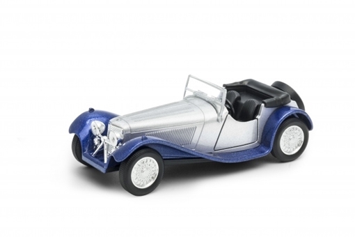 Слика на Jaguar SS 100 (silver/blue) Welly 1:34-39