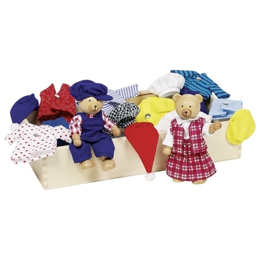 Слика на Кукли од дрво  - Мечиња за облекување Бена и Бенох (Флексибилни)