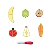 Слика на Табла со овошје и зеленчук што се сече - Janod