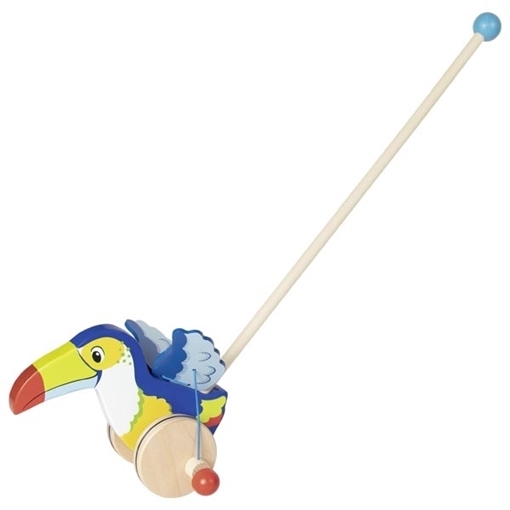 Слика на Дрвена играчка за туркање ТУКАН - Goki