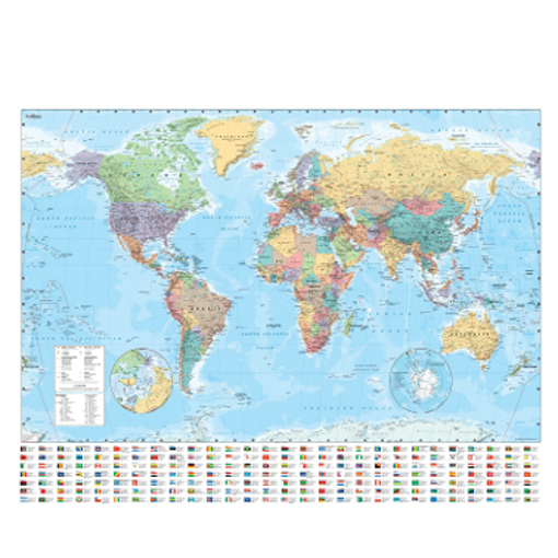 Слика на Collins World Wall Paper Map