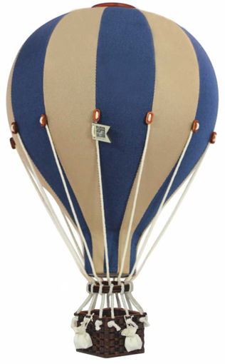 Слика на Декоративен балон (голем) - сина/беж - Super Balloon