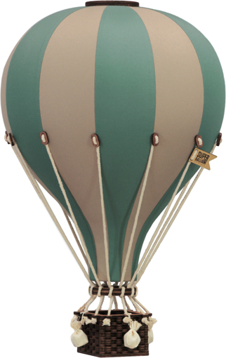 Слика на Декоративен балон (голем) - пастелно-зелена/беж - Super Balloon