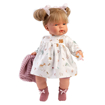 Слика на Кукла ЖОЕЛA, со плетен розов елек (со звуци) 38cm - Llorens Dolls