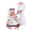 Слика на Кукла ТИНА, со перниче како лебед и со звуци (44cm) - Llorens Dolls