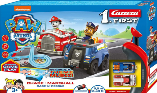 Слика на ТРКАЧКА ПАТЕКА со Чејс и Маршал од PAW PATROL 3,5 м- Carrera