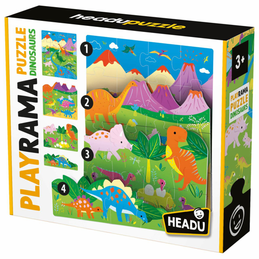 Слика на Playrama Сложувалка ДИНОСАУРУСИ – Headu