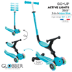 Слика на Мултифункционален тротинет 3 во 1, GO UP Active Lights 360°, склоплив (Син) - Globber