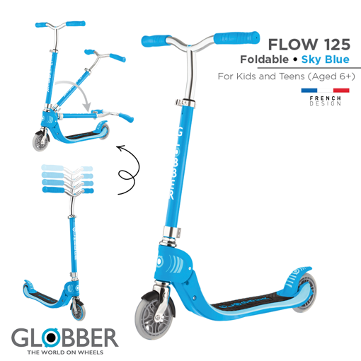 Слика на Тротинет FLOW FOLDABLE 125 (Небесно син) - Globber