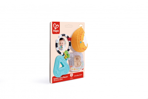 Слика на Бебешка сензорна играчка, ABC - Глодалка, Тропка и Плишана Играчка - Hape