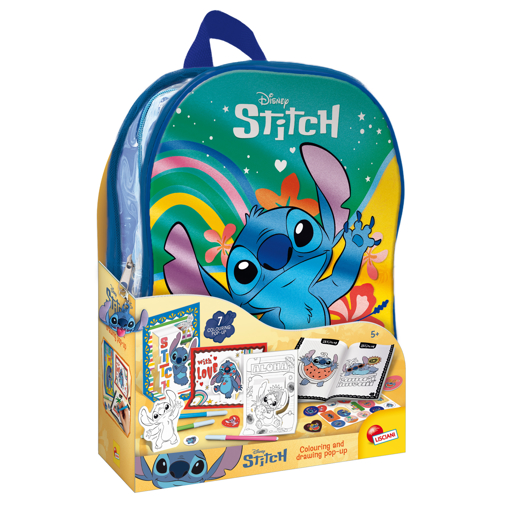 Слика на Креативен комплет - Училиште за боење и цртање Stitch - Lisciani