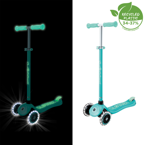 Слика на Тротинет PRIMO PLUS LIGHTS GLOW (Минт) - Globber