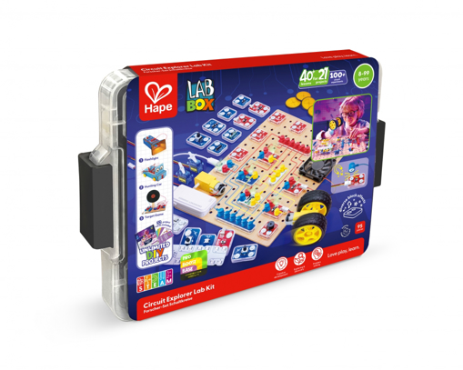 Слика на Лабораторија за истражување на електрично коло LabBox, 95 парчиња - Hape