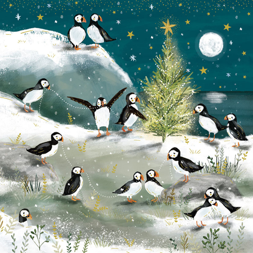 Слика на Новогодишна картичка, Игри на пингвините - Pictura