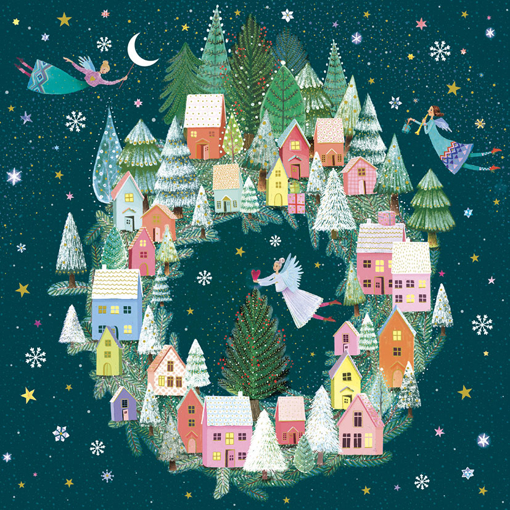 Слика на Новогодишна картичка, Магичното село - Pictura