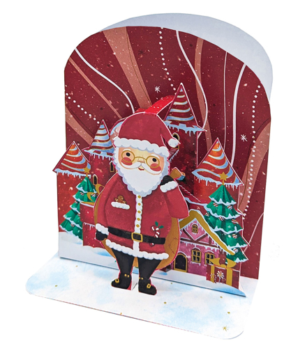 Слика на Новогодишна 3D мини картичка, Дедо Мраз - Pictura