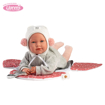 Слика на Бебе Mimi  со преносливa носилка „Вселенска ракета“ ( плаче, вели мама и папа) 42 cm -  Llorens Dolls -