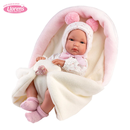 Слика на Бебе Bimba со преносно ќебенце, 35 cm  (без звуци) - Llorens Dolls