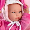 Слика на Бебе Bimba со забавна носилка со ушиња од зајаче, 35 cm  (без звуци) - Llorens Dolls