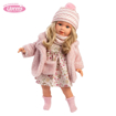 Слика на Кукла Lucia, со долга руса коса, розов капут и торбичка, 40cm (без звуци) - Llorens Dolls