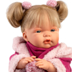 Слика на Кукла ЖОЕЛА со јакна со качулка, 38 cm (плаче, вели мама и папа)  – Llorens Dolls