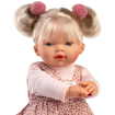 Слика на Кукла Roberta со руса коса и комбинезон со точки, 33 cm (плаче, вели мама и папа)  – Llorens Dolls