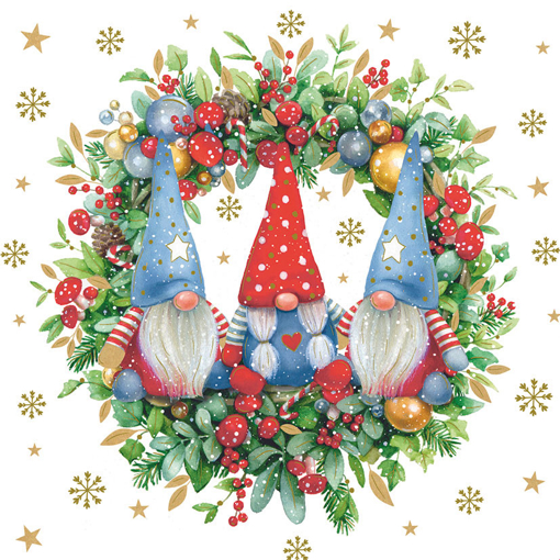 Слика на Новогодишна честитка ТРИ ГНОМА, Cosy Paper - Pictura