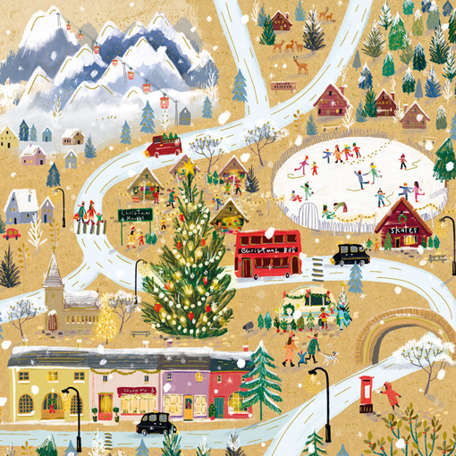 Слика на Новогодишна честитка НА ПАТ КОН СЕЛОТО, Cosy Paper - Pictura