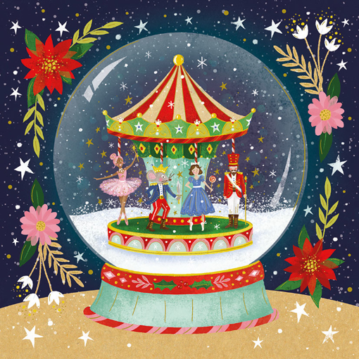 Слика на Новогодишна честитка НОВОГОДИШНА ТОПКА СО ВРТЕЛЕШКА, Cosy Paper - Pictura