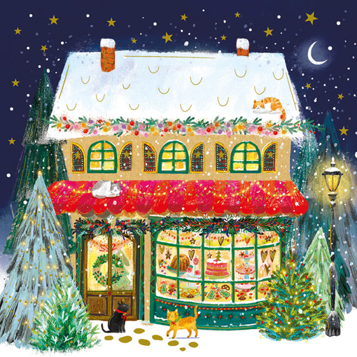 Слика на Новогодишна честитка ОСВЕТЛЕНА КУЌА, Cosy Paper - Pictura