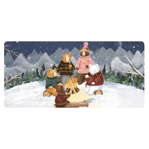 Слика на Новогодишна честитка МЕЧКИ ПОКРАЈ ОГНИШТЕТО, Les Enchantées - Pictura