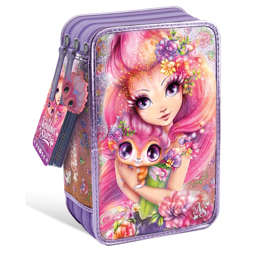 Слика на Делукс троделна чантичка со училишен прибор ПЕТУЛИЈА - Nebulous Stars