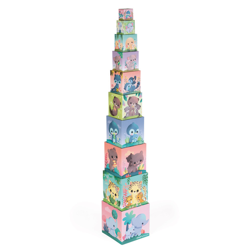 Слика на Пирамида, Коцки за Подредување “Ultra-Cute Animals” - Janod