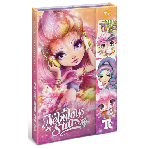 Слика на Акварел боенка со бели листови  за носење – Nebulous Stars