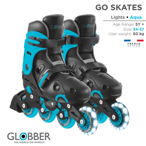 Слика на Ролери GO SKATES LIGHTS (СИНИ, број 34-37) - Globber