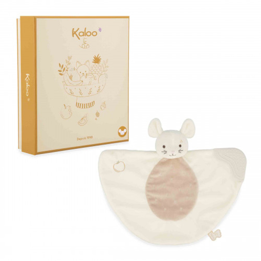 Слика на Mека играчка комфортер,  глувче со силиконска глодалка - Kaloo