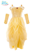 Слика на Кадифено мек жолт фустан за принцези со грејачи за раце 5-6 години - Great Pretenders