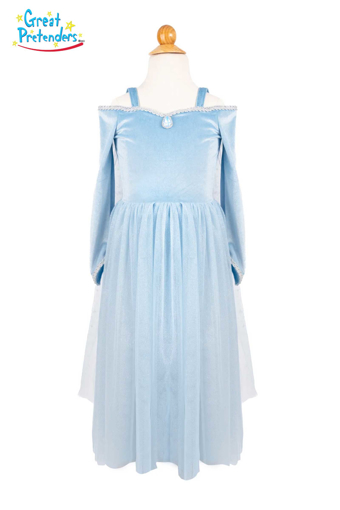 Слика на Кадифено мек син фустан за принцези 3-4 години - Great Pretenders