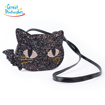 Слика на Црна чантичка во форма на маче „Cat’s Meow“ со светкав глитер - Great Pretenders