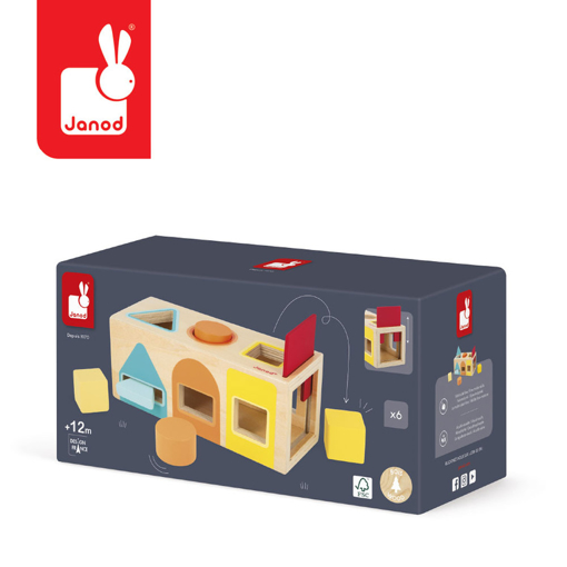 Слика на Кутија сортер со геометриски форми, SENSORY - Janod