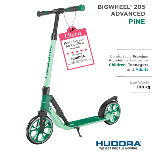 Слика на Тротинет Hudora BigWheel® 205 Advanced (Зелен)
