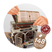 Слика на Диорама КНИЖАРНИЦА - Минијатурна дрвена 3Д макета со LED светло (148 елементи) - Buki France