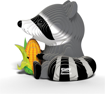 Слика на EUGY Raccoon, Ракун 3D Сложувалка - EUGY