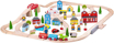 Слика на Дрвен железнички сет „ Во Град и на Село“ 91 елемент – Town & Country Train Set – Bigjigs Toys