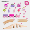 Слика на Дрвен железнички сет „Самовили“ 40 парчиња – Fairy Figure of Eight Train Set – Bigjigs Toys