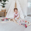 Слика на Дрвен железнички сет „Самовили“ 40 парчиња – Fairy Figure of Eight Train Set – Bigjigs Toys