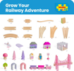 Слика на Дрвен железнички сет „Самовилски Град“ 75 парчиња– Fairy Town Train Set – Bigjigs Toys
