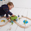 Слика на Дрвен железнички сет „Фарма“ 44 парчиња – Farm Train Set – Bigjigs Toys