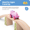 Слика на Розова локомотива на батерии– Powerful Pink Loco Battery Operated Engine – Bigjigs Rail