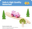 Слика на Розова локомотива на батерии– Powerful Pink Loco Battery Operated Engine – Bigjigs Rail